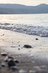 Waves seaside, clear water