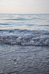 Close-up of waves and bubbles