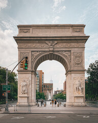 Fototapeta na wymiar Arch at Washington Square Park in Manhattan, New York City