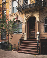 Fototapeta na wymiar Architecture on 7th Street in the East Village, Manhattan, New York City