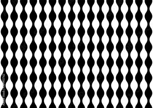 立涌文様 和柄 背景イラスト 白黒 Wall Mural Wallpaper Murals Osame