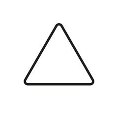 The triangle icon. Triangular frame. Simple vector illustration on a white background