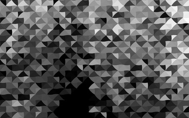 Dark Silver, Gray vector template with crystals, triangles.