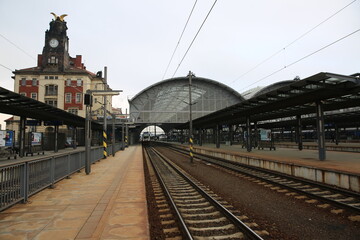 railway in the city of Pague, Czech Republica, Praha, Praga