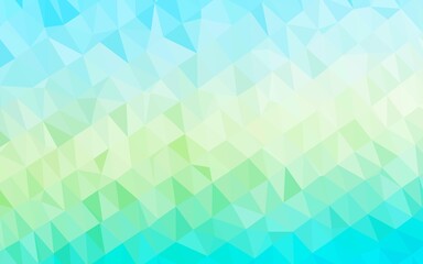 Light Blue, Yellow vector abstract polygonal cover.
