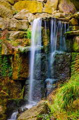 Prague, The Czech Republic: Waterfalls in the Kinský garden