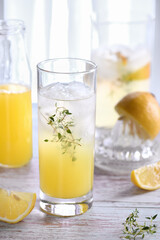 Easy fruit vodka soda. Limoncello