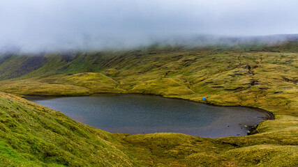 Rugged landscape in Faroe Islands