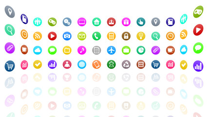 Technology Icon Network Symbol Digital devices on the Internet 3D illustration