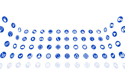 Technology Icon Network Symbol Digital devices on the Internet 3D illustration
