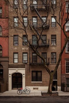 Residential Buildings On Waverly Place, In The West Village, Manhattan, New York City