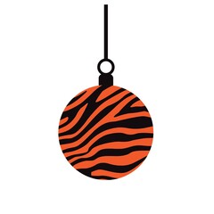 Print Hand-drawing silhouette christmas ball. Element for design.