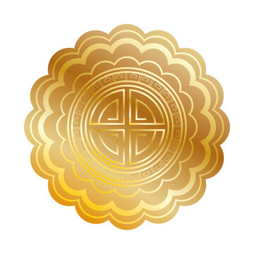 golden chinese seal toten isolated icon