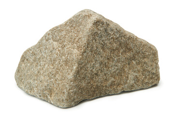 Large rock stone isolated on a white background.