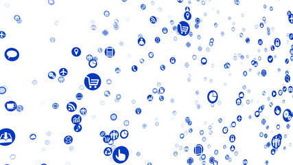 Technology Icon Network Symbol Digital devices on the Internet 3D illustration