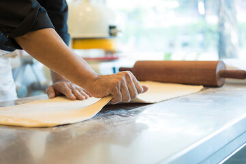 process of Croissant dough, Baking, Baker - Occupation, Homemade, Making