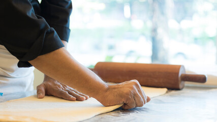 process of Croissant dough, Baking, Baker - Occupation, Homemade, Making