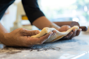 process of Croissant dough, Baking, Baker - Occupation, Homemade, Making