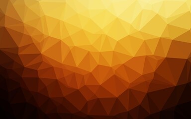 Dark Orange vector polygon abstract background.