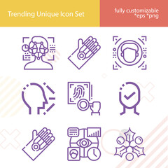 Simple set of realization related lineal icons.