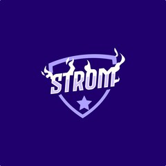vector logo e sport strom with shield and lightning effect