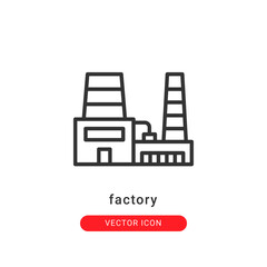 factory icon vector illustration. factory icon outline design.