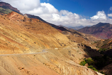 Road in Atlas Mountains, Morocco, Africa