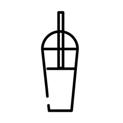milkshake drink line style icon