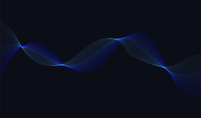 Abstract wave line blue background 