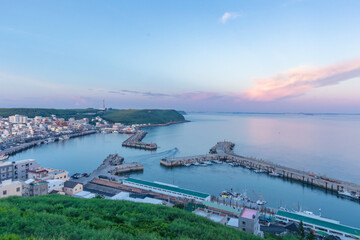 Naklejka premium Wai-an fishing port, Penghu, Taiwan
