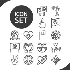 Simple set of of mind related lineal icons.