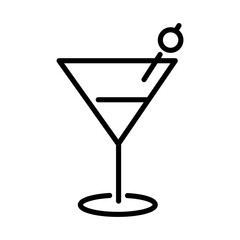 fresh cocktail drink line style icon
