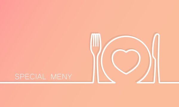 Special memu banner. Template for restaurant and cafe. Vector on isolated background. EPS 10