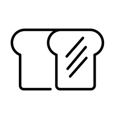 bread sliced pastry bakery line style icon