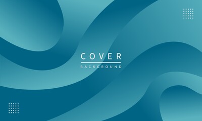 Abstract wavy blue cover, banner, flyer and poster vector background
