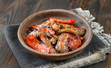 Eggplant stir-fry