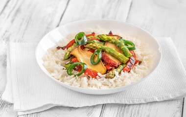 Spicy king oyster mushroom stir-fry
