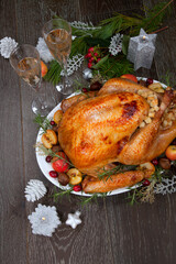 Roasted Christmas Turkey with Grab Apples