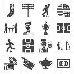 16 pack of fair catch  filled web icons set