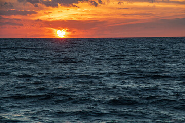 
romantic sunset over the Baltic Sea