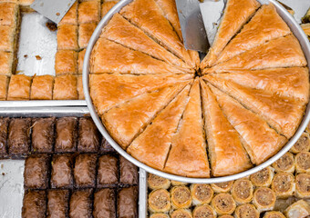 Fototapeta na wymiar Burma baklava, turkish dessert sweet