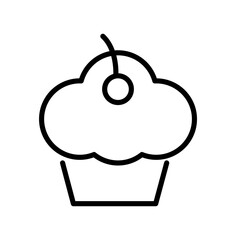 sweet cupcake delicious line style icon