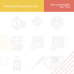 Simple set of repeat related filled icons.