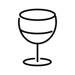 wine cup drink line style icon