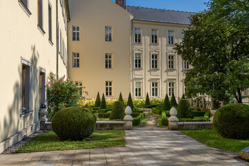 Fototapeta na wymiar Gardens on the town walls in Olomouc, Czech Republic
