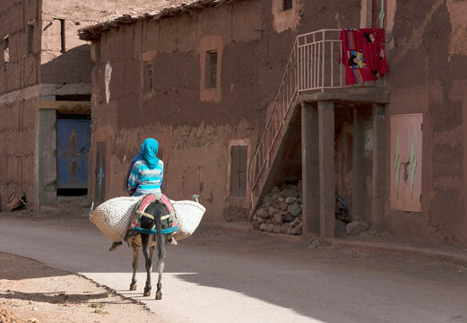 Village in the Atlas mountains, Morocco, Africa