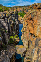 Rock formation in Bourke's Luck Potholes in Blyde canyon reserve