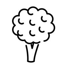 broccoli fresh vegetable line style icon