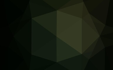 Fototapeta premium Dark Green vector polygonal pattern.