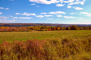 Fall colors on the country side, Quebec, Canada